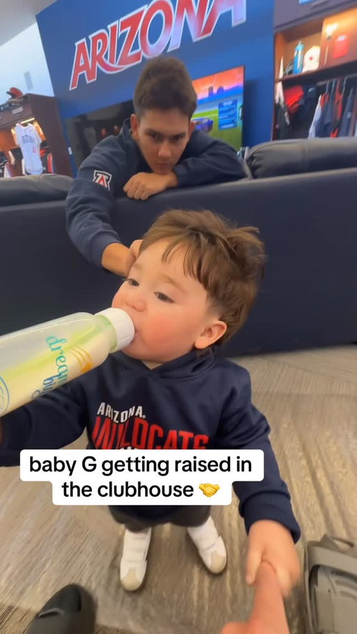 best place he could get raised 💯 #babyG #arizonabaseball