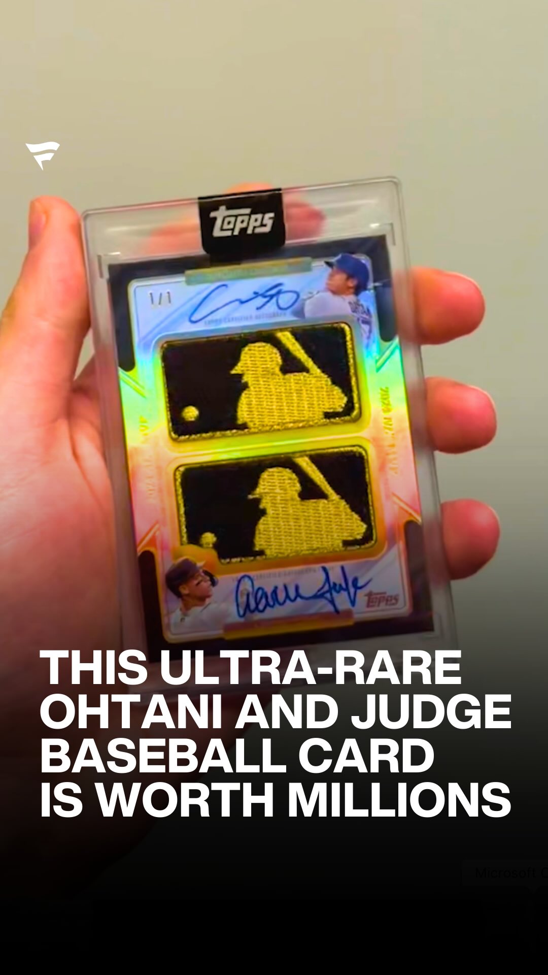 A piece of baseball history 😱

The 1/1 Shohei Ohtani & Aaron Judge Gold Dual Logoman Autograph card has gold MLB Logoman patches taken directly from jerseys worn by both 2024 MVPs.

Now it’s up for auction on Fanatics Collect with hours left to bid.