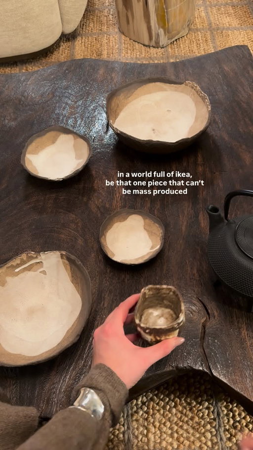 Be 1 of 1. 

Ishi collection dropping next week 🤎🪨

Handmade ceramics, wabi sabi pottery, earthy organic moody interiors, Japanese dinnerware
