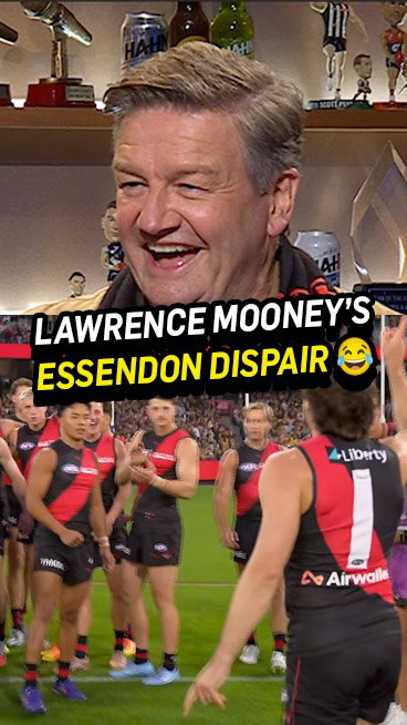 @lawrencemooney knows the pain of being an Essendon fan all too well 😂

#TheFrontBar | Wednesday | 8.30pm AEDT 📺