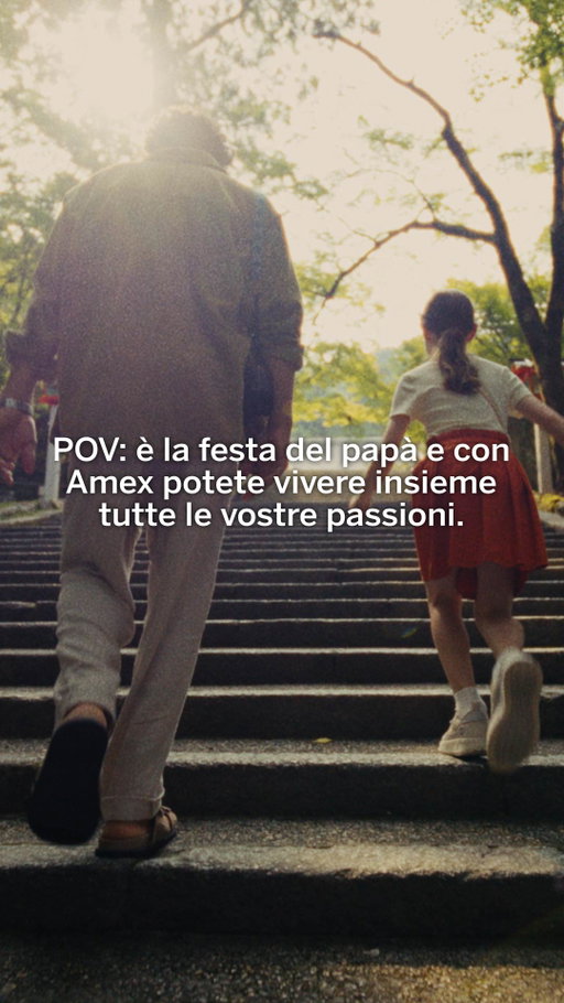 Per la festa del papà, rendi ogni momento insieme un’avventura da ricordare. Con Amex, vivere le vostre passioni è ancora più speciale.​

Buona festa del papà 💙​

#AmericanExpress #conAmex #FestaDelPapà​

*Messaggio pubblicitario con finalità promozionale.​