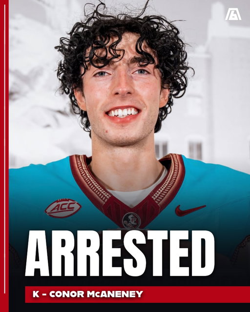 Florida State Seminoles kicker Conor McAneney was arrested and charged with a felony on Wednesday in South Florida.

The recent FSU signee is accused of battery on a law enforcement officer and resisting arrest with violence.