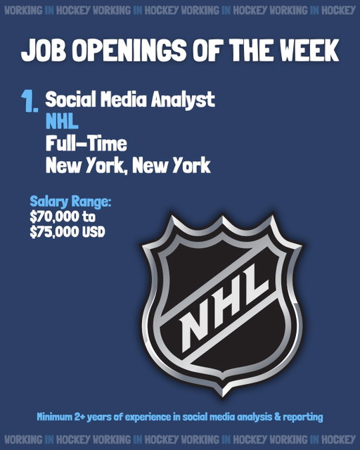 Check out these new hockey job openings 👊

Comment below which one you’re interested in, or DM me, and I’ll share their application link with you 🙂 Good luck!