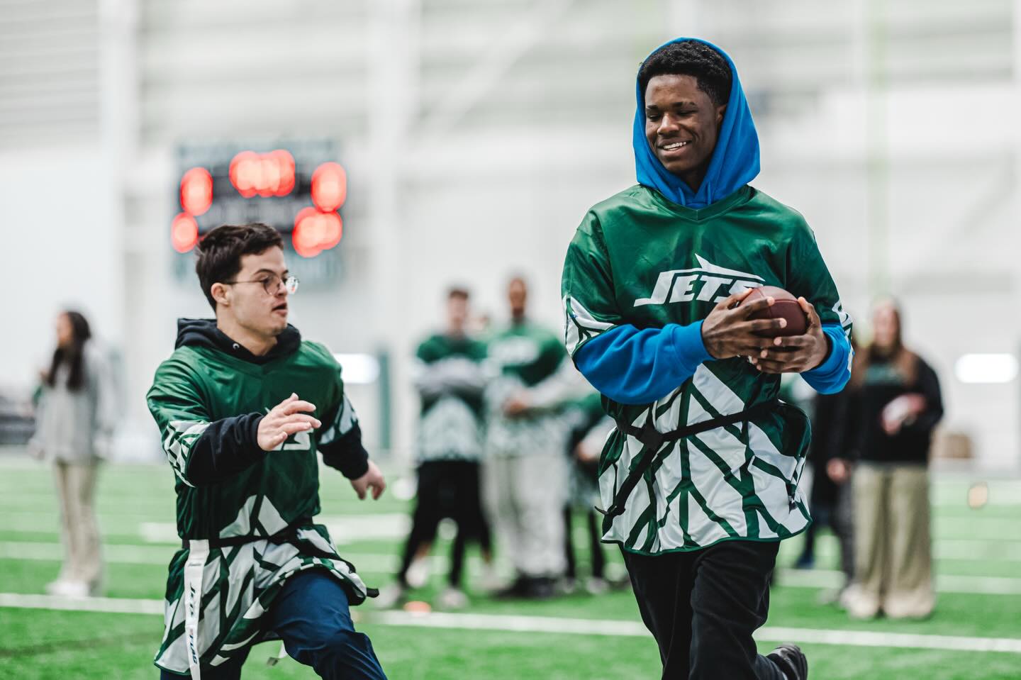 Yesterday, we launched the third season of our NJ Unified Flag Football League with @specialolympicsnj 🏈✈️