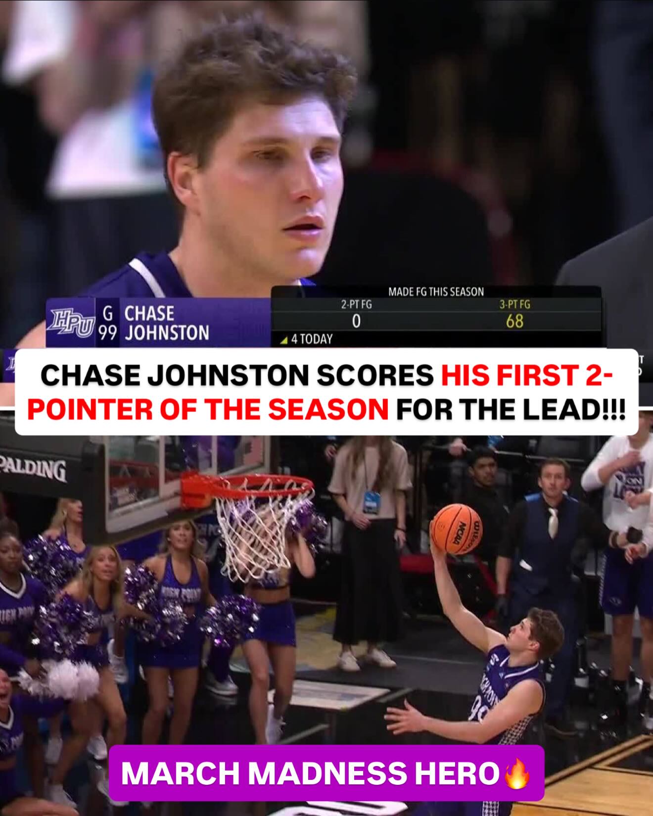 CHASE JOHNSTON HAD 11 PTS IN THE FINAL 5 MIN TO UPSET WISCONSIN!!! 😱

Watch #MarchMadness on TNT Sports