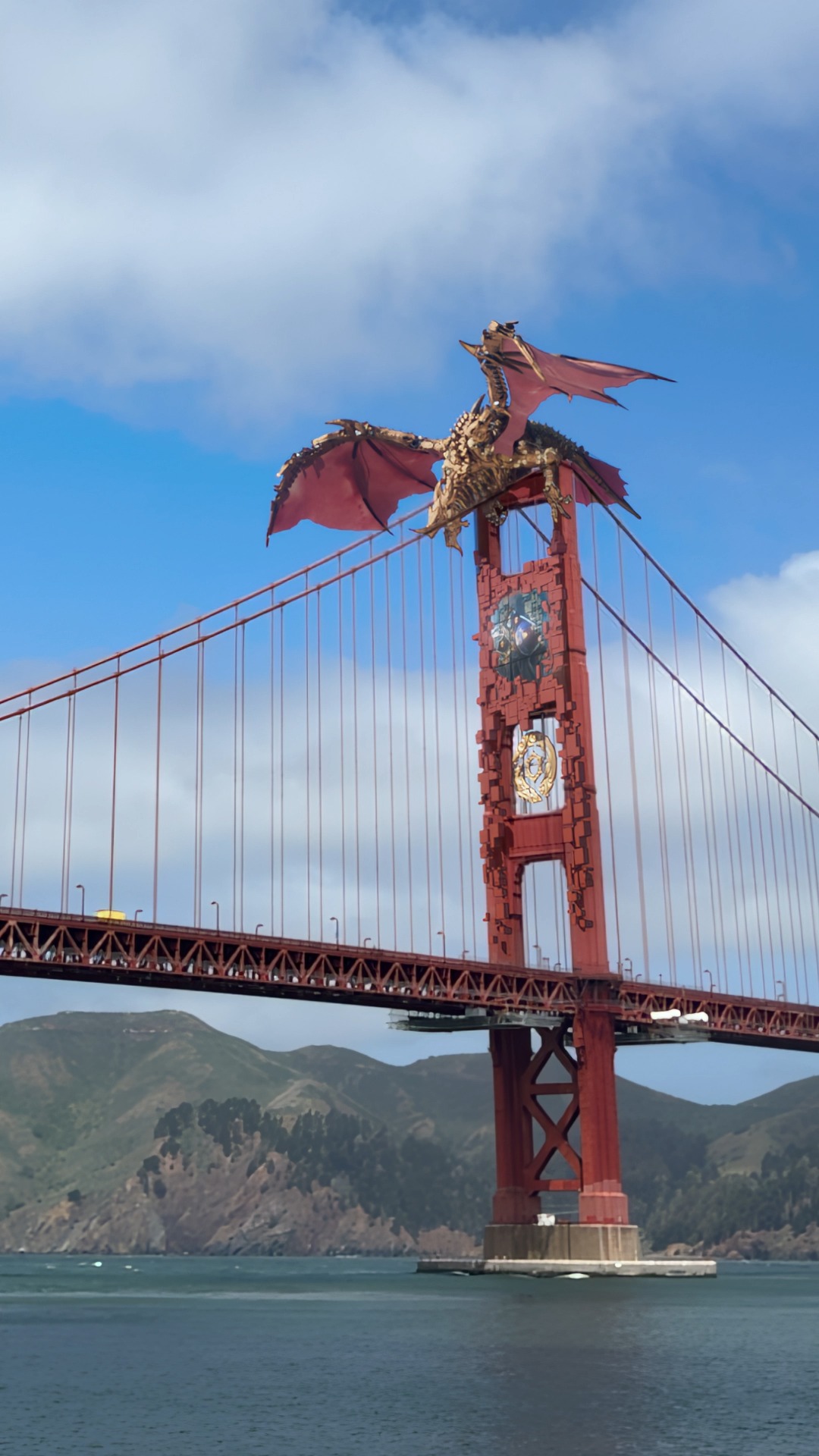 It's beautiful weather in San Francisco today and if you look up while driving across the Golden Gate Bridge, you might just catch a glimpse of a GIANT DRAGON that flew straight out of the game Crimson Desert!!! 🐲 #crimsondesert #openworld #newgame #ad #cgi

@crimsondesert_
