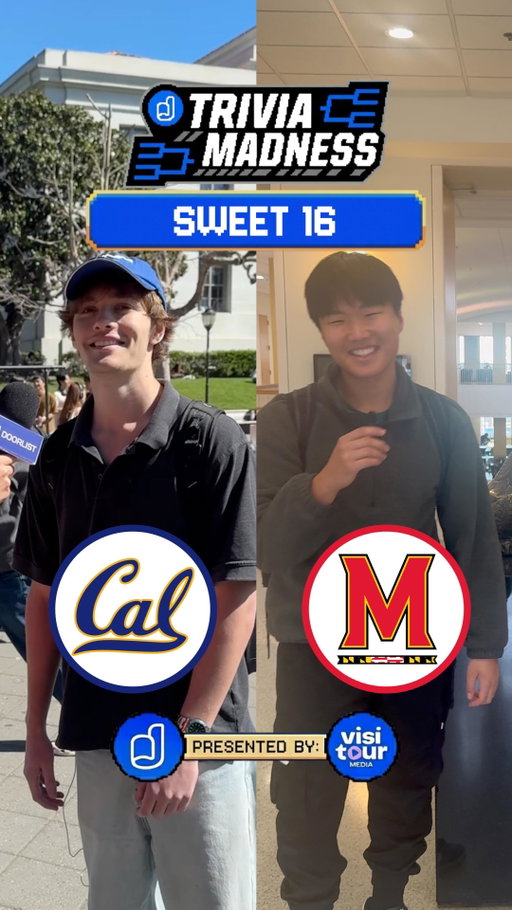 🔵Cal Berkeley🐻 vs 🔴UMD🐢

Trivia Madness kicks off with a heater!!! 

Tune in tomorrow to see the next matchup!!!