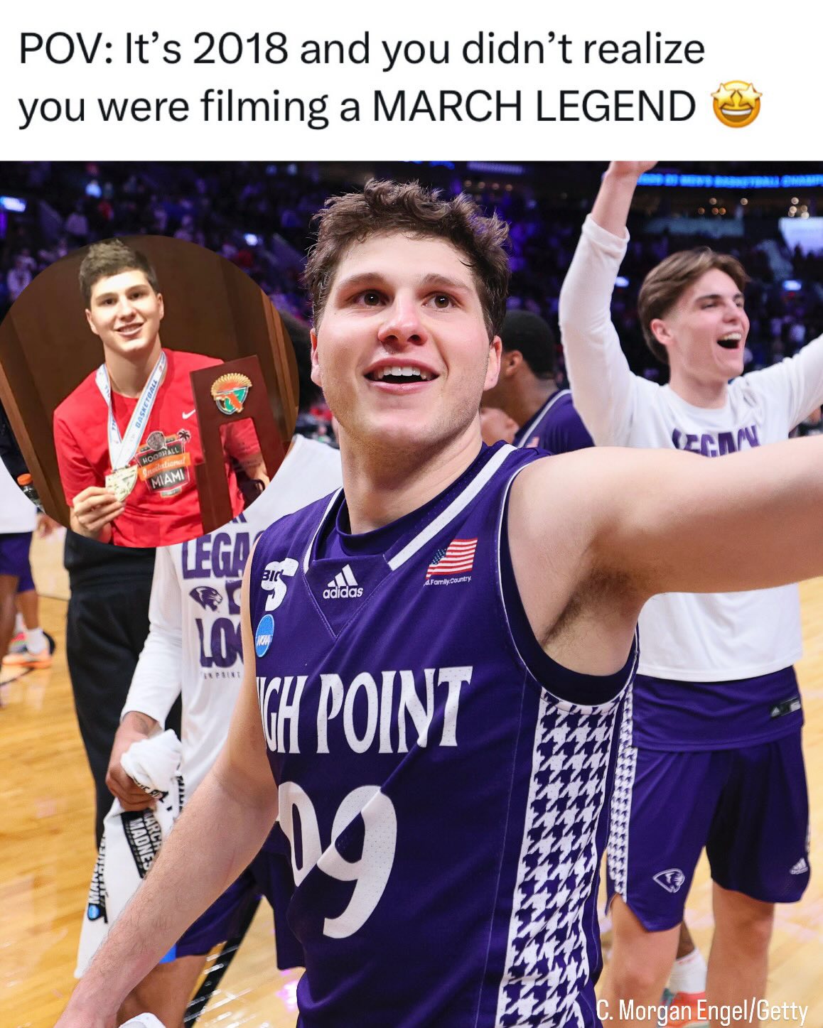 High Point’s Chase Johnston BEEN HAD THE STRAP 🤑 @chase_johnston2 @hpu_mbb