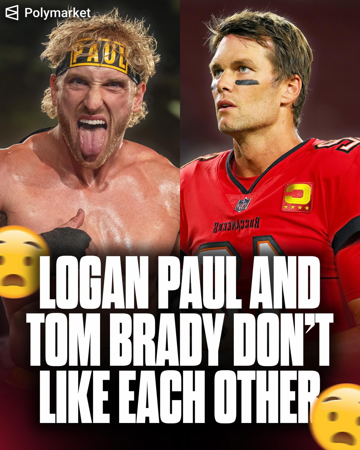 Tom Brady and Logan Paul can’t stand each other at all 😭

“Logan Paul told me he scored 19 touchdowns in high school, bro Derrick Henry scored 97 touchdowns in one year of high school 

and he was sitting on the sidelines by halftime who the f*ck cares about your 19 touchdowns and high school career” 

— Tom Brady to Logan Paul 😳