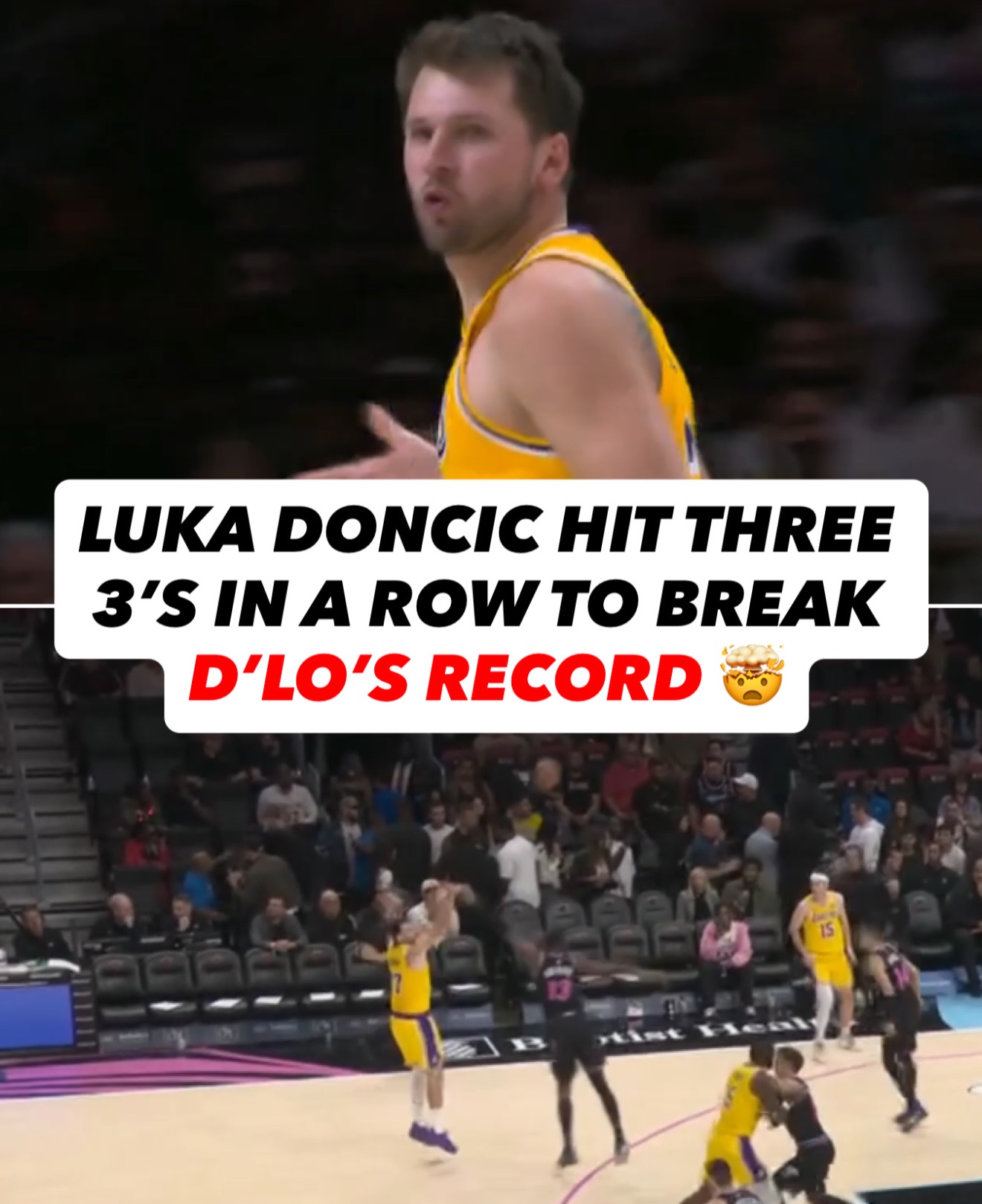 BREAKING: Luka Doncic breaks D’Angelo Russell’s Laker record for most 3’s in a season 🤯

He’s on FIRE! The Lakers have turned a 15-point deficit into a 10-point lead!

5 left in the 3Q!