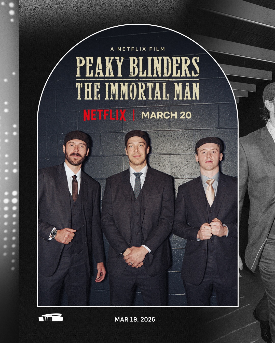 Arrivals but make it a movie poster ✨

Thank you to @peakyblinders for our fits for tonight! Peaky Blinders: The Immortal Man releases globally on Netflix March 20

#PEAKYBLINDERSTHEIMMORTALMAN