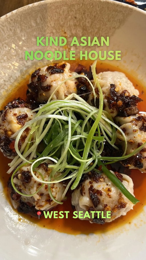 The other day, I was craving spicy wontons, so I got them for lunch at @kind_asiannoodlehouse and they were perfect. 👌🏽 Then, I went back with my husband to try a soup, which is their specialty dish. 

They currently have a spin-the-wheel special for a free appetizer or drink when you walk in, I won spiced peanuts!

KinD Asian Noodle House is a pop-up restaurant in the Alaska Junction of West Seattle. They’re in the Bonjour Vietnam space (with @thealleyws speakeasy in back of the building) and hope to extend the pop-up for several for months. 

On two visits, I’ve tried:
🔸 Spicy wontons - $15.95 - Szechuan spicy goodness
 
🔸 Red-cooked Wagyu noodle soup - $25.95 - this is the priciest of their noodle dishes, but it was incredible. The Wagyu was tender and perfectly flavored. 

🔸 Scallion oil noodles - $13.95 - simple and good

🔸 Avocado toast baguette bites - $6.95 - I liked this more than I expected. It’s like a deconstructed banh mi but with avocado.

🔸 Steamed dumplings - $12.95 - choose your filling 

🔸 Spiced peanuts - $2.95 - well-seasoned with a slight kick of spice 

🔸 Lavender green tea - $6.95 - good lavender flavor 

🔸 Custard cream puffs - $4.95 - for dessert, you can choose custard or matcha filling!

I’ve enjoyed everything I’ve eaten at KinD and hope this noodle house is here to stay for a while. Check it out for lunch or dinner next time you’re in West Seattle!

📍KinD Asian Noodle House - 4509 California Ave SW, Seattle, WA (West Seattle Junction)

💵 Price range: Expect to spend $20-$30 per person or less
…
…
#seattleeats #westseattle #seattlefoodblogger #seattlefoodie #noodlehouse 

Seattle restaurants, where to eat in Seattle, Asian food in Seattle, West Seattle food, Seattle food blogger
