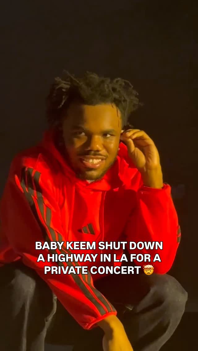 Baby Keem just shut down a highway in LA at the Adidas World Cup jersey reveal‼️🤯