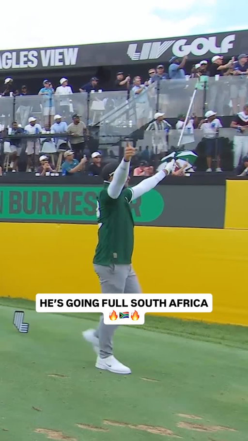 What just happened! Wild scenes on the party hole! 

For Bafana Bafana! 🇿🇦🦏🇿🇦 #golf #livgolf #southernguardsgc