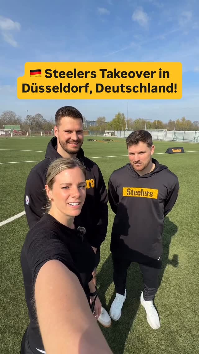 Grüße vom deutschen Flag Football Camp der Pittsburgh Steelers! 😍

Die Pittsburgh Steelers veranstalten gemeinsam mit Flag-Nationalspielerin @monastevens.x ein Football Camp in Düsseldorf. Steelers Linebacker @juliuswelschof und Long Snapper @ckuntz24 sind ebenfalls am Start.

Greetings from the German Flag Football Camp of the Pittsburgh Steelers! 😍

The Pittsburgh Steelers are hosting a football camp in Düsseldorf together with German national flag football player @monastevens.x and support from Steelers linebacker @juliuswelschof and long snapper @ckuntz24!