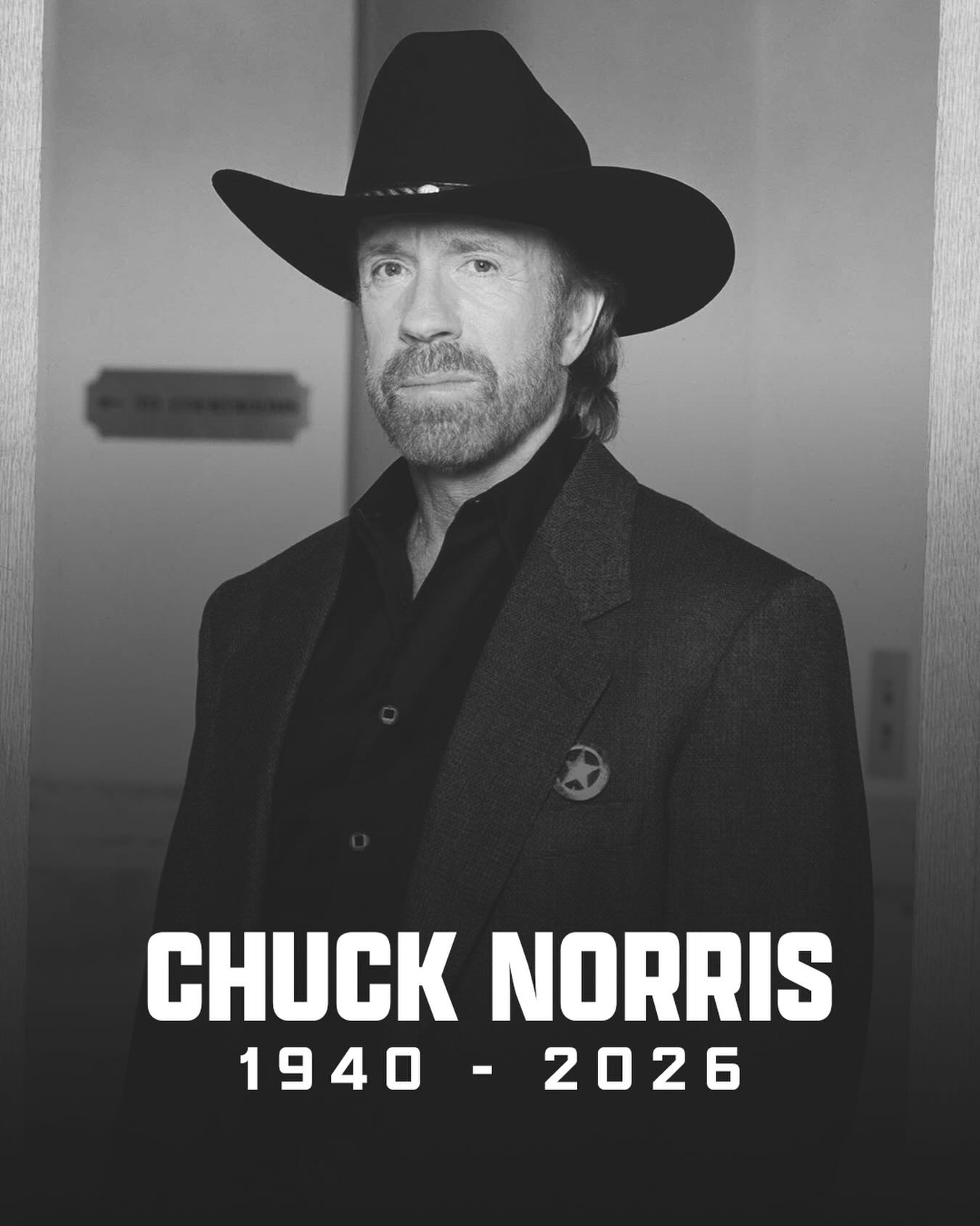 RIP Chuck Norris. A Legend.