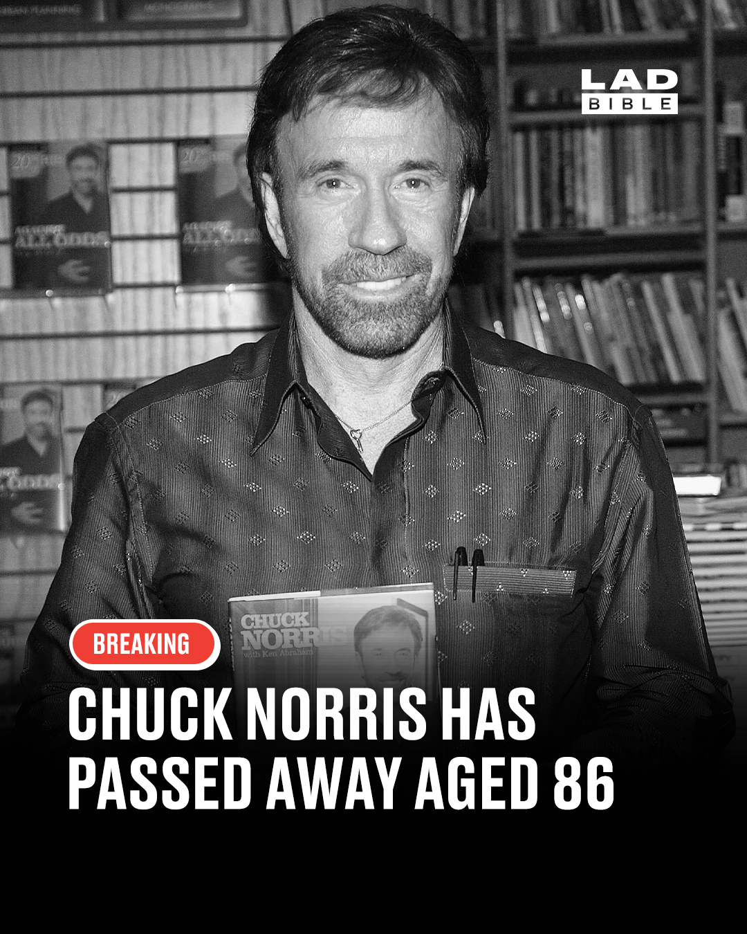 Absolutely heartbreaking news 💔⁠
⁠
Chuck Norris has died, his family has confirmed.⁠
⁠
In a statement shared on his official account, they said:⁠
⁠
💬 "It is with heavy hearts that our family shares the sudden passing of our beloved Chuck Norris yesterday morning. While we would like to keep the circumstances private, please know that he was surrounded by his family and was at peace.⁠
⁠
The martial artist and Hollywood star became a global icon through his roles in films and TV, as well as his long-standing reputation for discipline and strength.⁠
⁠
Our thoughts are with his family and loved ones at this time.