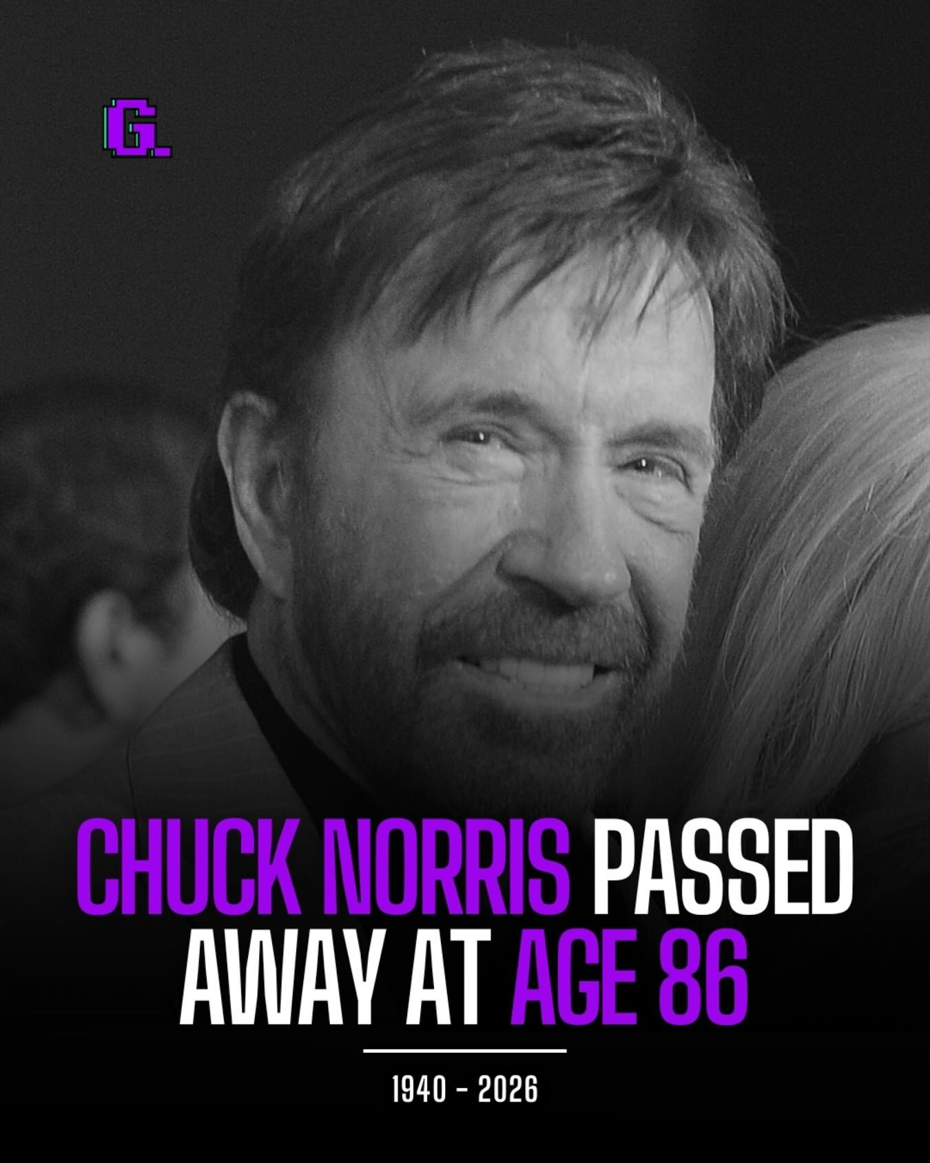 The actor and martial artist Chuck Norris has passed away today at the age of 86