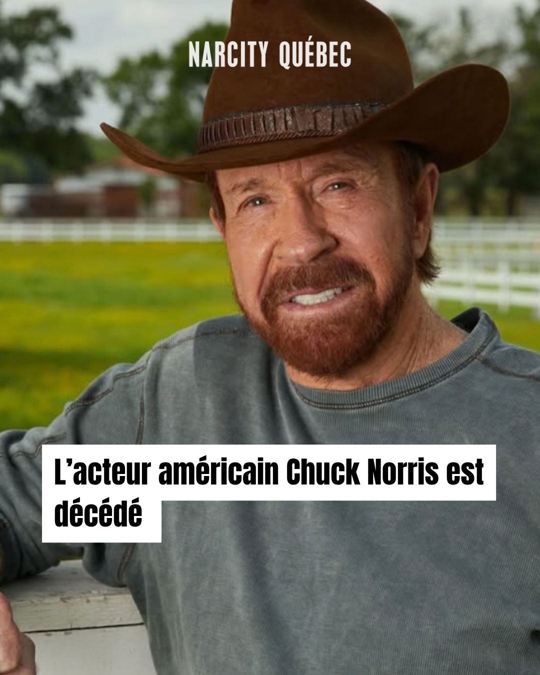L’acteur américain et ancien champion du monde de karaté Chuck Norris est décédé à 86 ans. 

« C’est avec le cœur lourd que notre famille vous annonce le décès soudain de notre bien-aimé Chuck Norris, survenu hier matin. Bien que nous souhaitions garder les circonstances privées, sachez qu’il était entouré de sa famille et qu’il est parti en paix », a partagé sa famille ce vendredi 20 mars sur le compte Instagram officiel de la célébrité, en demandant « respectueusement de préserver l’intimité de [la] famille en cette période difficile. »

📸 : chucknorris | Instagram