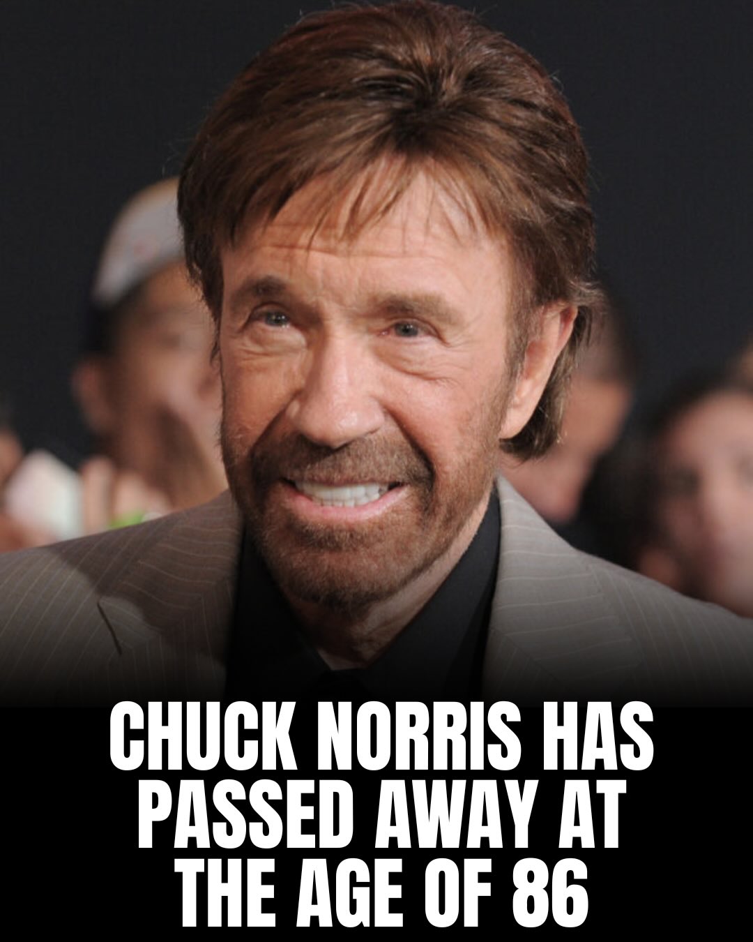 Chuck Norris, the martial artist who rose to become one of the most iconic action stars in American pop culture, has passed away at 86. His family confirmed he died Friday morning in Hawaii after a recent hospitalization, surrounded by loved ones. 🙏

He first made his name as a champion in martial arts before transitioning into film and television, where he became widely recognized for his roles in action movies and as the star of Walker, Texas Ranger. Off screen, his family described him as a man deeply devoted to his faith and family, living a life grounded in discipline, purpose, and strong personal values.

His impact reached far beyond entertainment, leaving behind a legacy that continues to resonate with generations of fans.

Rest in peace 🕊️