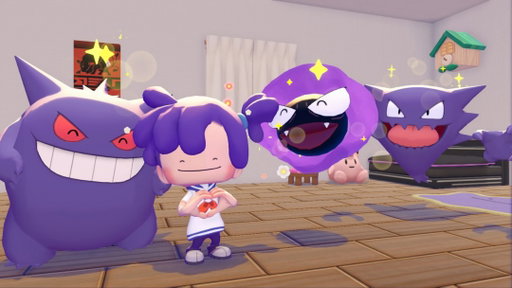 👻 The boys are back in town! 😈💜 Look at these three together! 😍 I was able to find Gengar and Haunter with the “Surprise in store” habitat (two Balloons and a Boo-in-the-box), and Gastly with the “Spooky Study” habitat (Bookshelf, Chic Sofa, Table and a Candle)! 🥰💜 I always thought they were pretty expressive in Legends Z-A but they have way more personality in Pokopia! 🥹💜

#gengar #pokopia #pokemonlegendsza #pokemon #nintendoswitch2 @pokemon