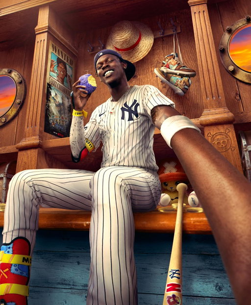 We need New York Yankees star and One Piece super-fan Jazz Chisholm Jr. to break out some new fan gear this season 🏴‍☠️ Suuuuuuuuper! 🤛🤜

New York Yankees vs. San Francisco Giants on MLB #OpeningNight. LIVE on Netflix March 25. Special coverage starts at 7PM ET | 4PM PT.

🎨: @fdsigns_

#mlb #baseball #yankees #onepiece