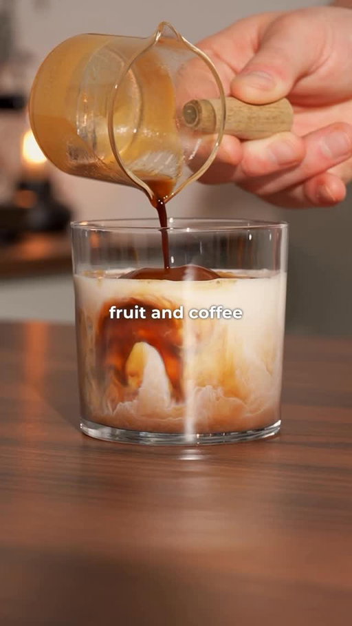 Orange Iced Latte 🍊👀 Full Recipe 👇🏽

@withbrandonn said it was his favorite recipe and I’m really shaped that I trusted his judgement 🙂‍↔️🙌🏽

Recipe:
- peel an orange and cover the peels in a 1:1 ratio with sugar
- let it sit in the fridge over night (add a little splash of water to dissolve all left sugar crystals if necessary)
- brew a double shot of espresso over half - 1 oz of oleo saccharum (depending on how intense/ sweet you like it)
- pour your espresso over ice & 4 oz/ 120 ml of your milk of choice 

That’s it. Enjoy! 😁

#icedcoffee #icedlatte