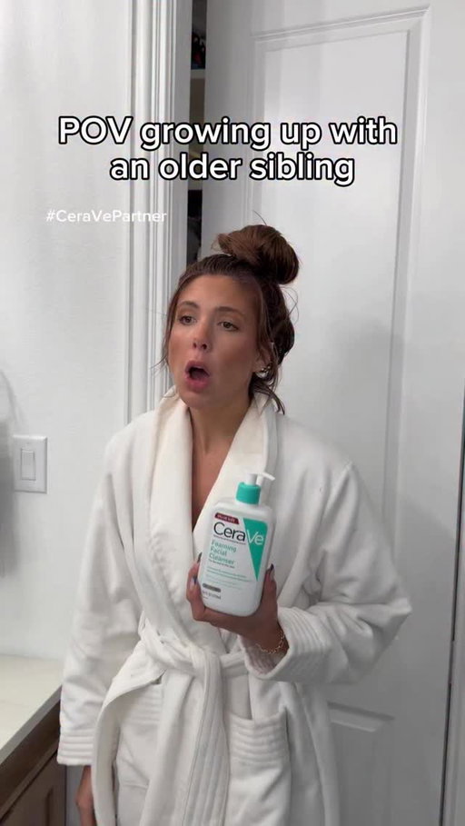The only thing better than being the oldest sibling is @cerave Foaming Facial Cleanser and AM Facial Moisturizing lotion with SPF 50 #CeraVePartner