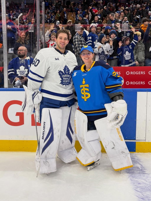 the Toronto hockey goalie crossover we didn’t know we needed 🙂‍↕️