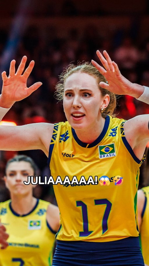 #FBF 😱: Julia Bergmann 🇧🇷 really said “let’s test everyone’s nerves” at #VNL. 💀 Gabi and Roberta's reaction is priceless.

🗓️ Check the #VNL2026 schedule on volleyball.world

🏐 #BePartOfTheGame #Volleyball #Volei