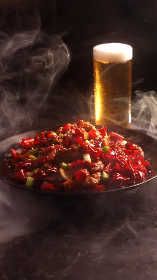 Laziji 🥵 is a famous spicy chicken dish from sichuan

With so many peppers, you have to dig for the addictive bites of chicken while you drink and yap with your friends. 
Here’s how you can make it:
- cut up some dried chilis of your choice
- deseed them by shaking them in a colander
- soak them in some hard liquor to bring out fragrance
- velvet your chicken with soy, dark soy, sugar, msg, shaoxing cooking wine, sugar, and a bit of cornstarch, white pepper
- deep fry or stir fry your chicken and strain for later
- toast your chili peppers, sliced ginger, garlic, and sichuan peppercorns
- add in your chicken and some chopped green onions
- season to taste
- serve
- dont die from the spice 

Thanks for watching :) comment ‘chili’ if u actually read this lol