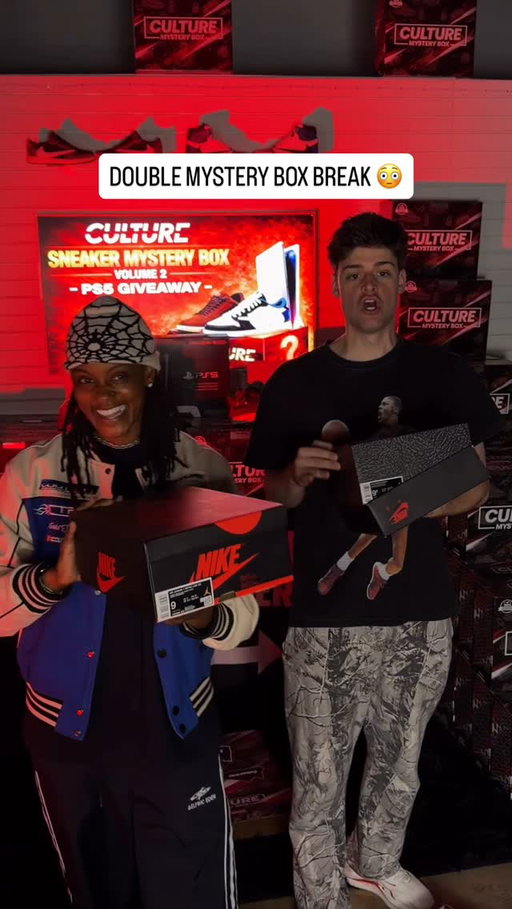 DOUBLE MYSTERY BOX GOES CRAZY WORK 🤝 $45 PER 📦 

TikTok.com/@culturemedia 

#reels #sneakers #viral #Culture #MysteryBox