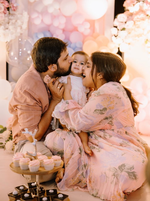 One year since the doctor said, “It’s a baby girl”… and it still echoes in my ears.

I can’t forget those tears of joy, of pain, of everything all at once. I remember holding Sushanth’s hand just a little tighter in that moment… a memory forever etched in our hearts and souls. ❤️

Our baby girl arrived and gave us the greatest gift of all - her.
Her existence didn’t just change our lives… it changed us. Completely. All it takes is one glance at her… and suddenly, nothing else matters. Every worry fades, every problem feels smaller!!! 

Somewhere, we had forgotten how to truly live… and she brought that back for us in the most beautiful way.

One year of her. One year of us becoming more because of her. 🎈

📸 @lovelanguage.wedding thank you so muchhhh Vinay!!! It means a lot to us 💕