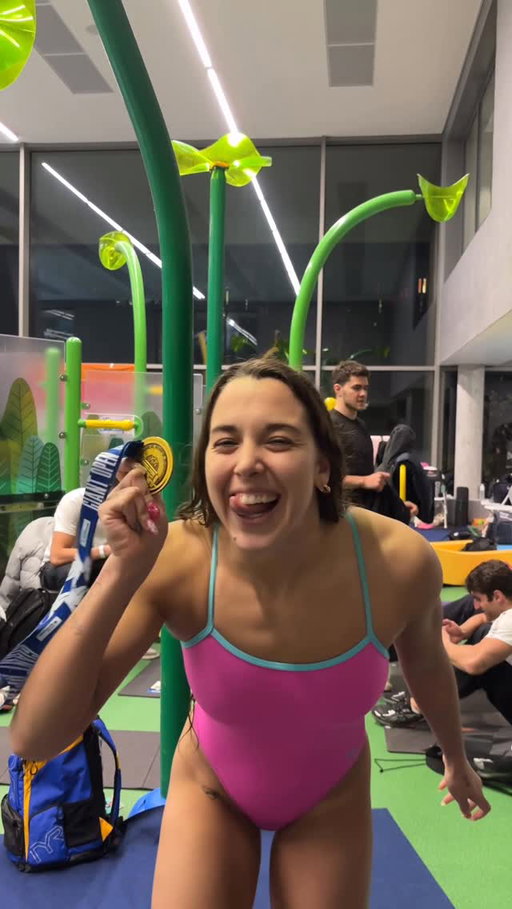 Canadian superstar gets a gold medal at @giant_open 🤩🥇

#Swimming #EuropeanAquatics
