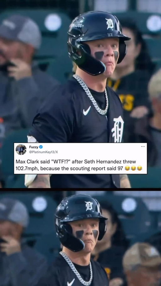 Max Clark was shooketh 😂😂 #baseball