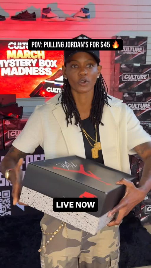 What would YOU do if you pulled Jordan 4 Military Blues for $45⁉️

GET YOUR SIZE LIVE NOW‼️ TikTok.com/@culturemedia 

#Reels #Live #MysteryBox #Culture #Sneakers
