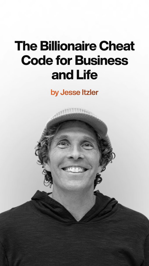 A billionaire gave him the cheat code for life. This is what he learned. 

Comment [JESSE] and we'll DM you the link to watch the full talk on YouTube.

Jesse Itzler went from sleeping on 18 couches with no connections… to signing a record deal, building a jet company that sold to Warren Buffett, selling coconut water to Coca-Cola, co-owning the Atlanta Hawks, marrying SPANX founder Sara Blakely, and running 100-mile races.

5 companies built and sold. 2x NYT bestselling author.

But none of it happened without the blueprint a billionaire personally handed him.

We asked Jesse one question: "If you had 15 minutes to pass down wisdom to the next generation… what would you say?"

And he answered it surrounded by thousands of photos from his entire life.

This is Jesse Itzler's Genius Talk.

Watch the full talk on YouTube. Link in bio.

A Genius Talk ft. @jesseitzler | @thegeniusseries

Presented by @sei.come.sei a premium content agency that works with the world’s greatest thought leaders and brands.