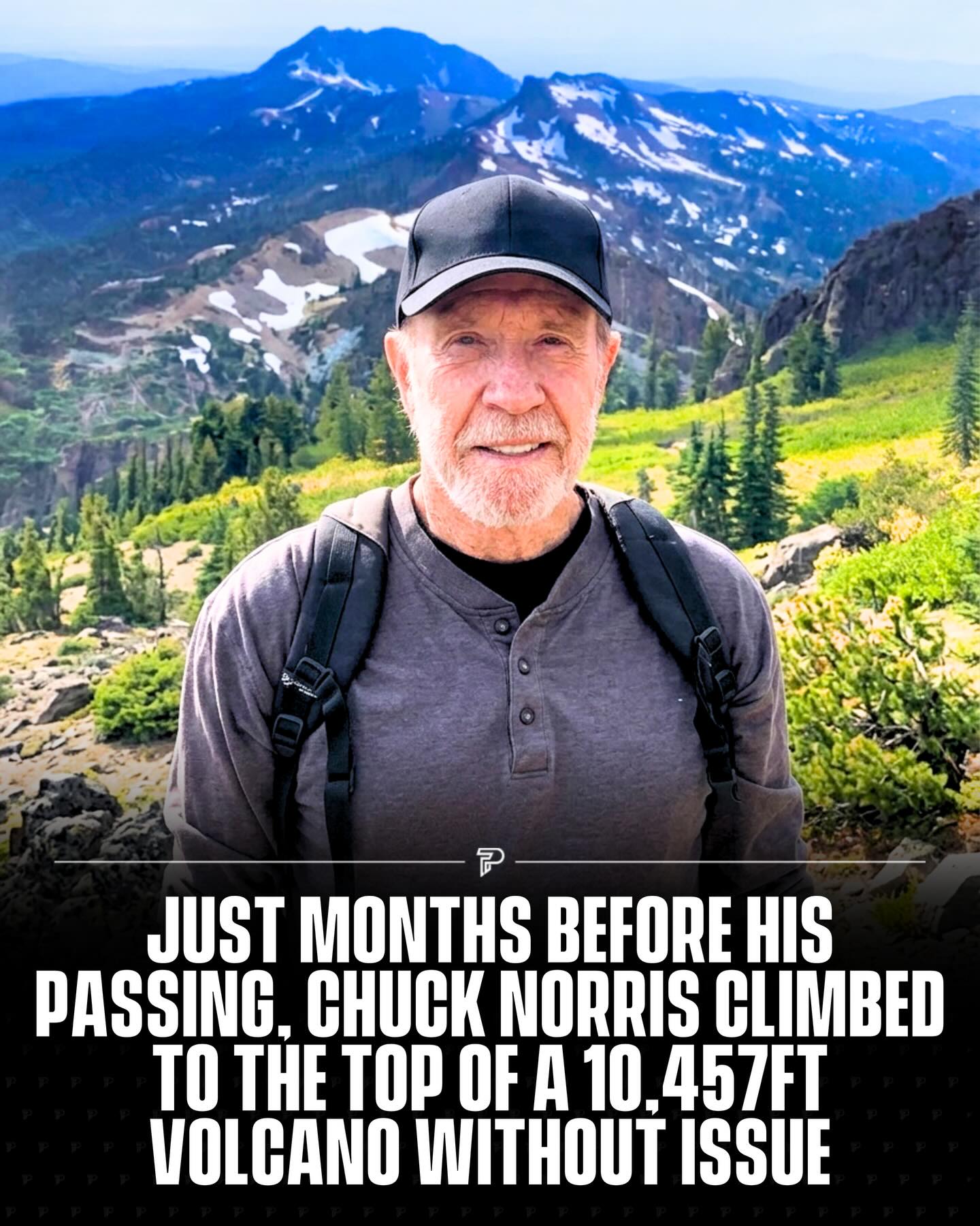 Chuck Norris passed away at 86, but just months earlier at 85, he was still hiking Lassen Peak and staying active, reflecting on the area’s beauty and personal meaning. 

His final posts showed he remained in strong physical shape and committed to training, RIP LEGEND 🙏🕊️

-
#pubity