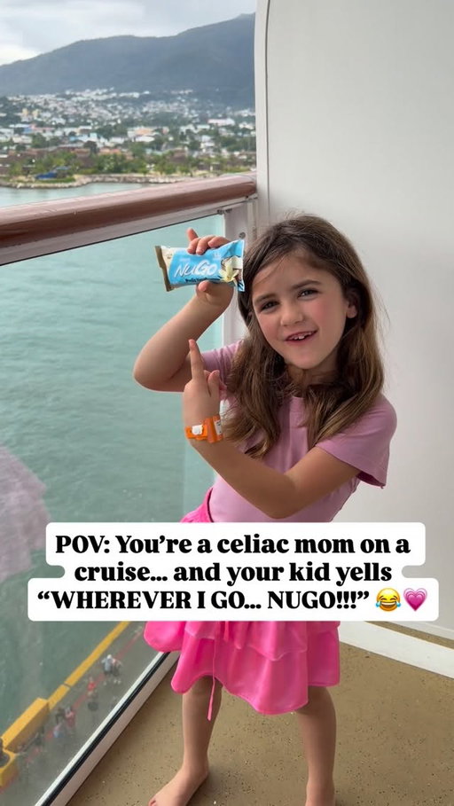 And honestly… SAME, Peyton, SAME.
Because when you’re traveling (especially on a cruise 🚢), having something you KNOW is safe = EVERYTHING.
We just pulled into the Dominican Republic 🇩🇴 and guess what made it off the ship with us?
✔️ NUGO bars in my bag
✔️ Zero stress
✔️ One very happy gluten-free girl
If you have a celiac kid, you already know…
you don’t leave your safety to chance.
You pack the things you TRUST.
And for us… it’s @nugonutrition  @nugoambassadors 💕

Tell me — what’s the ONE snack you NEVER travel without? 👇

#celiackids #glutenfreekids #celiacmom #glutenfreelife #celiactravel