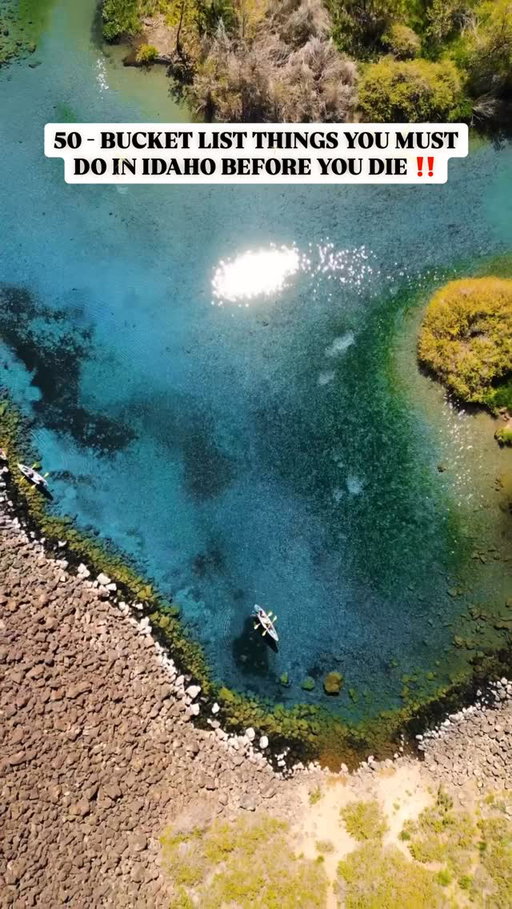 50 BUCKET LIST THINGS YOU MUST DO IN IDAHO . . . AND THIS IS JUST THE BEGINNING ‼️
.
From waterfalls pouring out of canyon walls 💦 to hidden hot springs ♨️to some of the most underrated mountain views in the West 🏔️ Idaho is full of experiences people don’t even realize exist.
.
🗺️ Whether you’re planning a weekend trip or a full adventure… this is your sign to start exploring more of it. 
.
📌 Save this for later
.
📤Send to your friend, family member, your favorite travel pal who’d love to check these out with you! 
.
📍 Which one are you doing first?
.
👋🏻 Hi, I’m McKenzie — if you like bucket-list itineraries, hidden gems, unique stays & adventure getaways you are in the right place! 💕Follow @mckenzieinmotion for more!
.
🏔️ ICONIC OUTDOOR ADVENTURES
1. Hike in one of the 11 National Forests ( covering 20.5 million acres) 
2. Watch sunrise / sunset over Stanley Lake
3. Raft the legendary Salmon River 
4. Summit Mount Borah
5. Paddleboard on Redfish Lake
6. Explore the granite spires at City of Rocks National Reserve 
7. Take a scenic drive through the Sawtooths
8. Kayak the Snake River
9. Hike to an alpine lake (there are 300+!) 
10. Go horseback riding in the backcountry
.
🌊 WATERFALLS, HOT SPRINGS & WATER EXPERIENCES
11. See Shoshone Falls in peak spring flow 
12. Walk behind Perrine Coulee Falls
13. Explore Thousand Springs State Park waterfalls
14. Soak in a wild Hot Spring along the river 
15. Take a tour of Shoshone Ice Caves
16. Float the Boise River in summer
17. Swim in a hidden high mountain lake
18. Paddle to Pillar Falls
19. Kayak to Blue Heart Springs
20. Chase waterfalls in the Snake River Canyon
.
🌋 UNIQUE & OTHERWORLDLY LANDSCAPES
21. Explore Craters of the Moon National Monument 
22. Climb the dunes at Bruneau Dunes State Park (tallest in North America) 
23. Stargaze at Bruneau Dunes Observatory
24. Visit the Owyhee Canyonlands
25. Drive the Thousand Springs Scenic Byway
26. Explore Hells Canyon (deepest river gorge in North America) 
27. Walk across the Perrine Bridge (and watch BASE jumpers!) 
28. Visit Balanced Rock
29. See the Hagerman Fossil Beds 
30. Explore lava tubes in Craters of the Moon
.
⬇️ FIND THE REST IN COMMENTS 💭