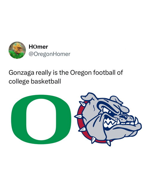Oregon and Gonzaga are very similar programs in the respective worlds of College Football and College Basketball.

Both programs have been relevant on the national stage for a significant period of time, but neither has won a national title and they always come up short of the big goal.

Gonzaga lost in the NCAA tournament last night, suffering their second consecutive exit in the Round of 32.

Oregon got annihilated by Indiana in the College Football Playoff semifinals last season, and in 2024 they were a one-and-done with a blowout loss to Ohio State.

Will either program get over the hump and win their sport’s national title in the near future?