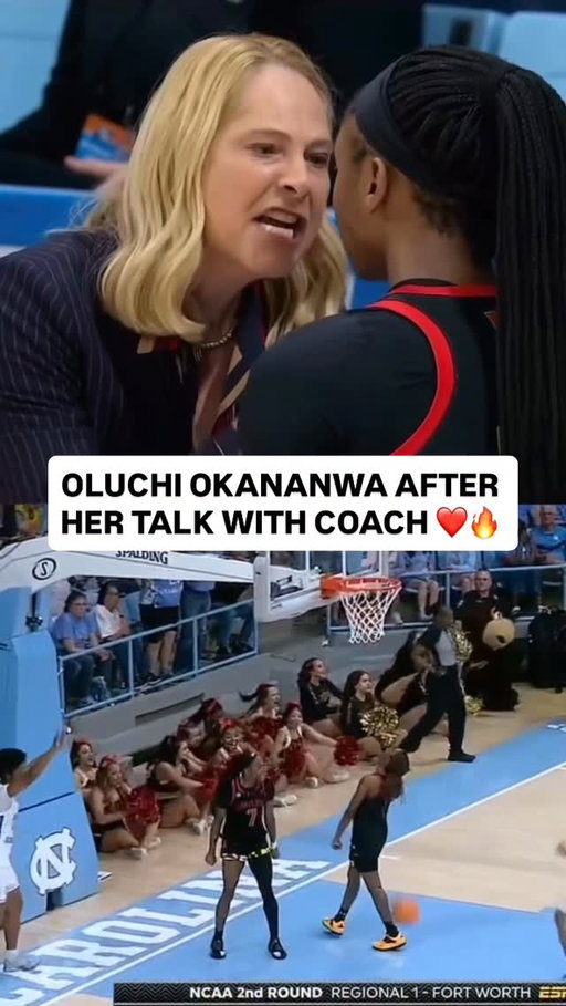 @oluchiokananwa went off after heartfelt conversation from Coach Brenda Frese ❤️

#MarchMadness x 🎥 ESPN