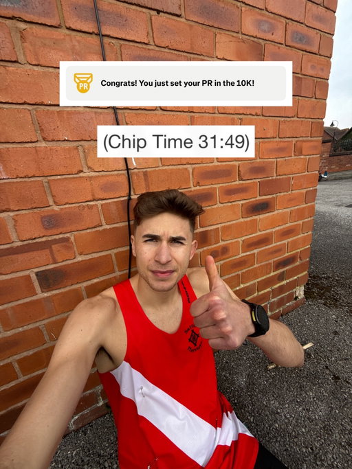 Pulford 10k - 31:49 (PB)

Take that during a 161k week 😁

Decided to take all metrics off my watch face today to try and reduce pressure of hitting a pace. Could tell the group I found myself in was hot (for me) but firmed it til about 6k where I deployed the parachute. Regrets on my behalf & an incredibly grim way to run a race, but proud to see it out 👍🏻

More there with a taper & actually checking pace hopefully!

London mara in 5 weeks 🇬🇧

#running runningjourney