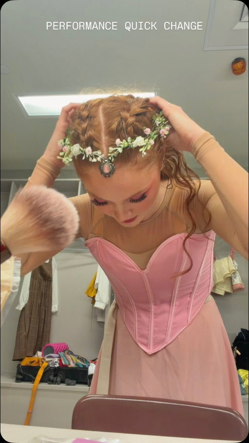 2 minutes to spare! 😅 quick changes are SO STRESSFUL 🫠 #ballet #ballerina #dance #grwm #performance @azaraballet @lorealparis @colourpopcosmetics @morphebrushes @saiebeauty