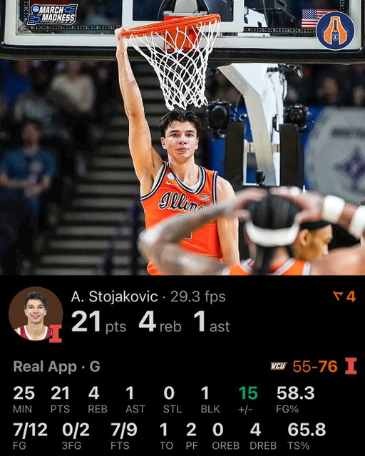 Andrej FEASTED against VCU 🔥
Is he the X-factor for the #illini against Houston?🤔

#collegebasketball #marchmadness