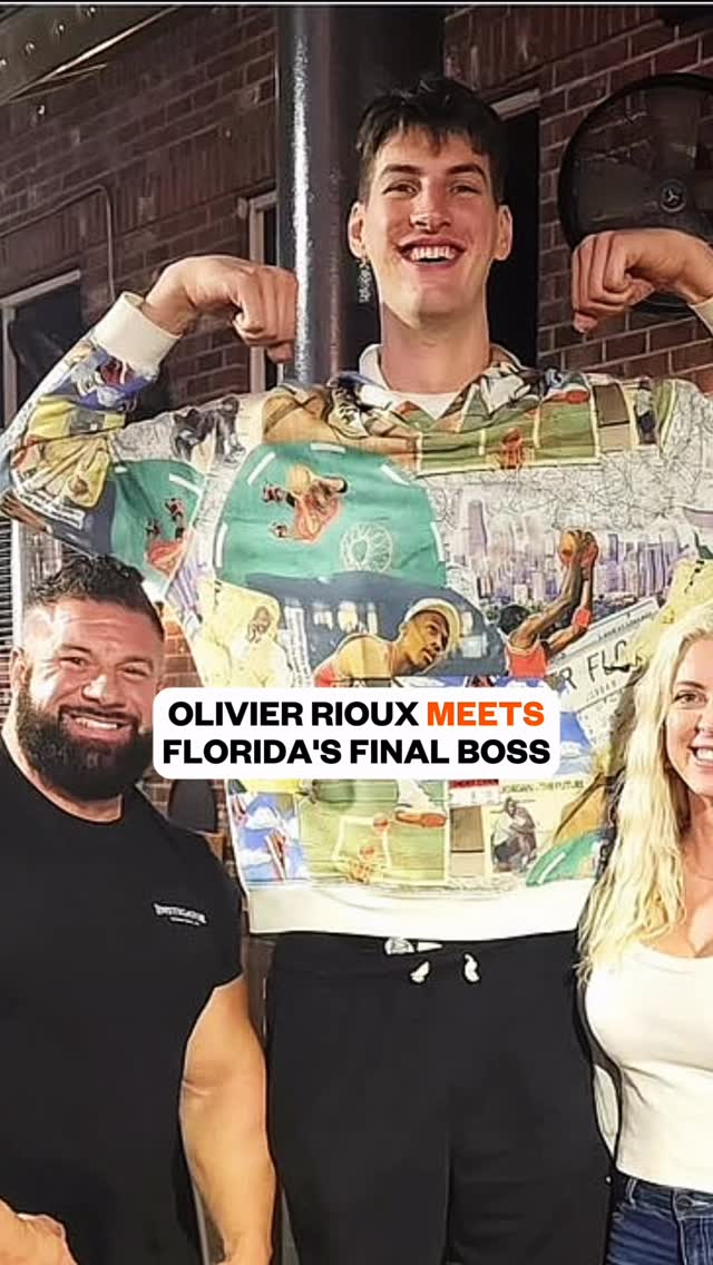 Florida’s Olivier Rioux actually linked up with the body-building fan who went viral during the Gators’ win over Prairie View. Absolute UNITS. 😳
