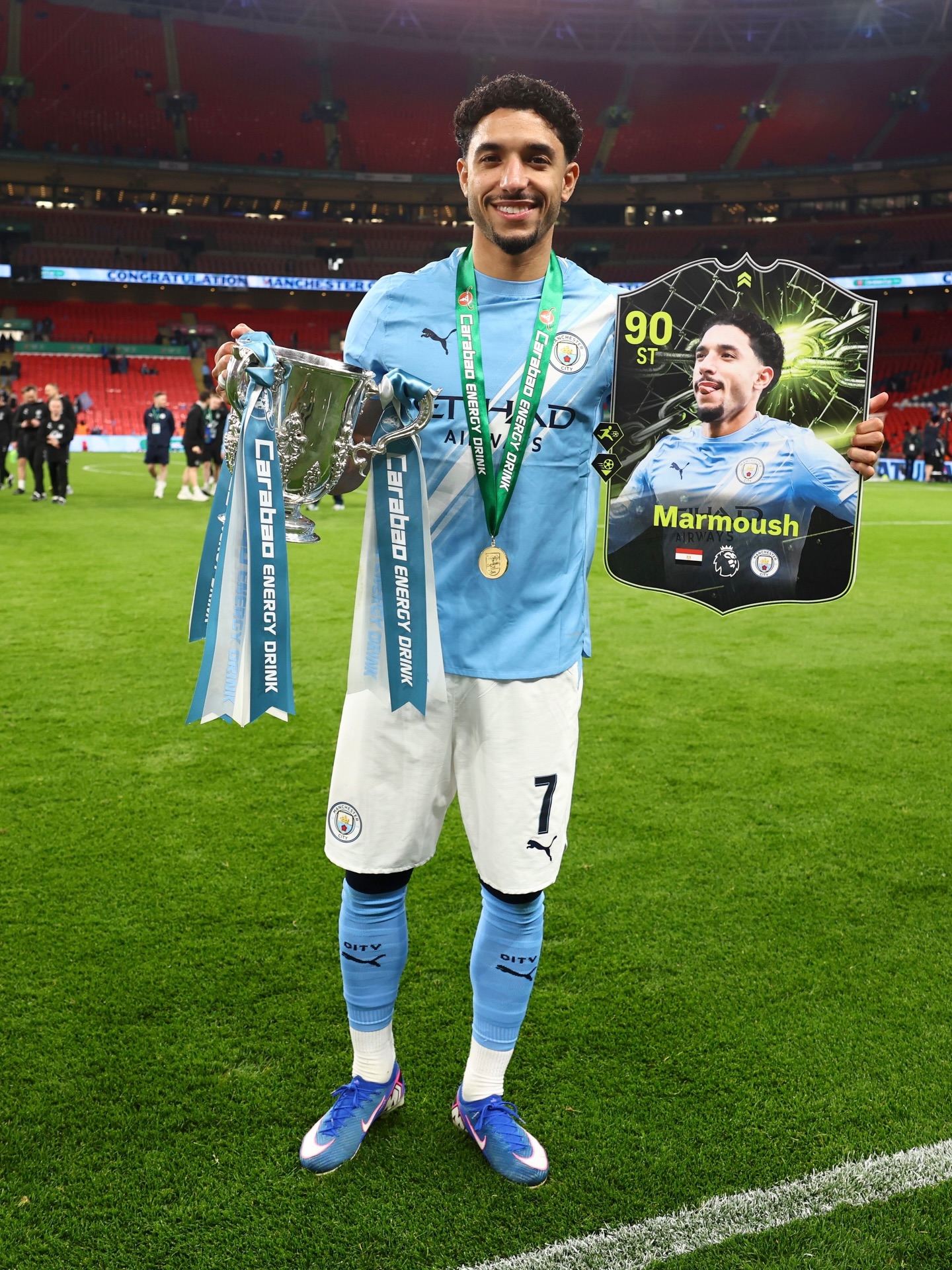 A showdown upgrade to go along with the trophy for @marmoush.

Congratulations to the Carabao Cup winners, @mancity.