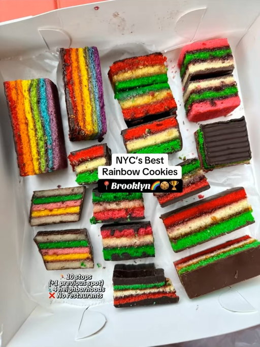 Getting to the bottom of the BEST rainbow cookies in NYC (starting in Brooklyn with 10+ spots) is no joke but someone’s gotta do it🌈🍪🗽

#rainbowcookies #brooklyn #italiancookies #nycfood #thingstodoinnyc