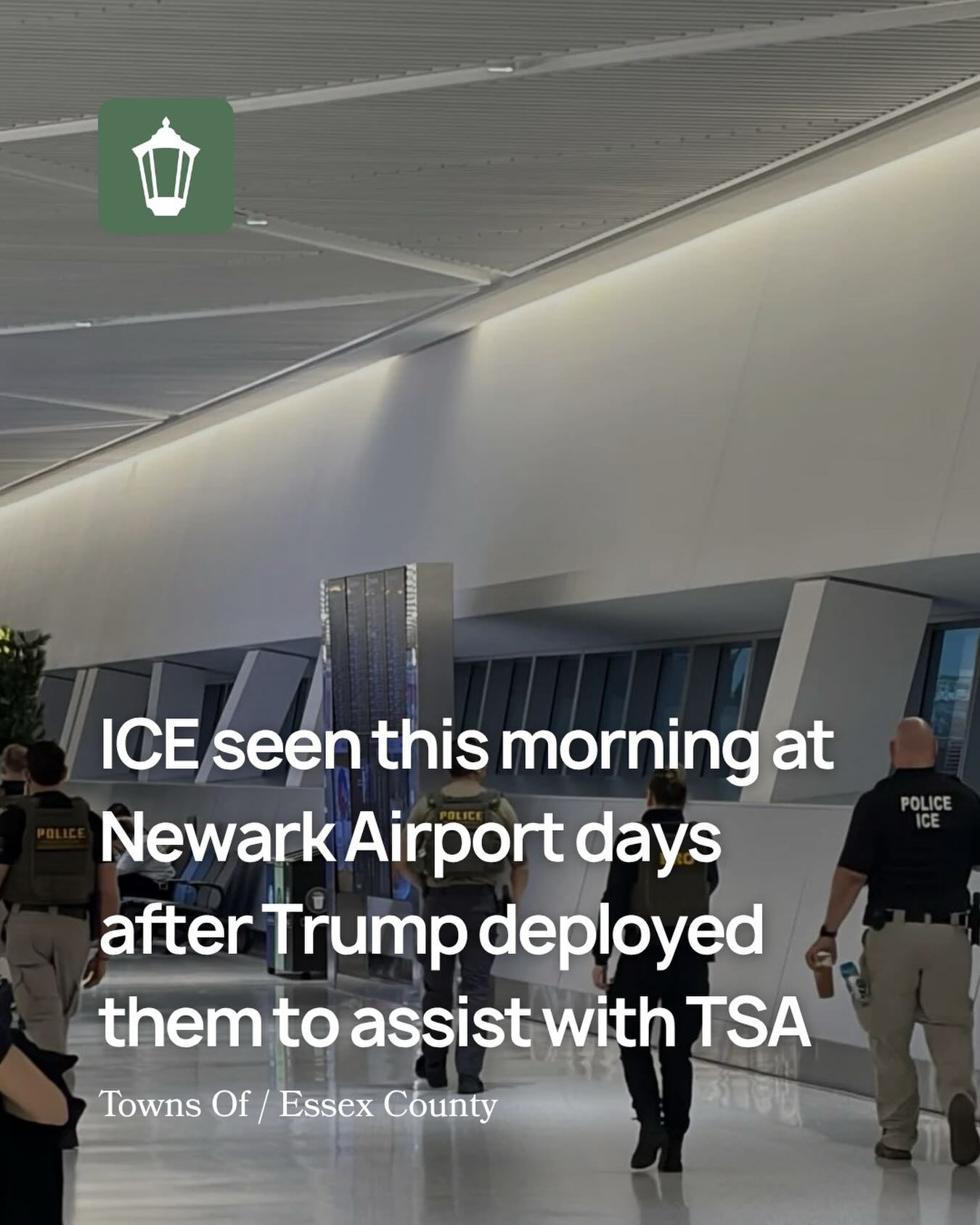 BREAKING📍

As of 6AM, U.S. Immigration and Customs Enforcement agents have been deployed at Newark Liberty International Airport, marking the start of a broader rollout ordered by Donald Trump to send ICE personnel to major airports across the country. The agents are expected to assist with crowd control and support Transportation Security Administration operations amid ongoing staffing shortages.

The move comes as a Department of Homeland Security funding stalemate continues in Washington, contributing to TSA worker shortages and growing concerns over delays at airports nationwide.

Mikie Sherrill criticized the decision, saying:
“Every time Donald Trump gets involved, he creates chaos for the American people. This latest proposal is no different. Trump’s ICE has a track record of making communities less safe, and sending untrained ICE agents to staff our airports is not an acceptable solution. Instead, it’s time for Donald Trump and Washington Republicans to do their jobs and fund TSA,” she said.

Travelers are being warned to expect longer wait times as staffing issues persist.

-

Follow for more local news 

#essexcounty #essexcountynj #njnews #northjerseynews #newarknj