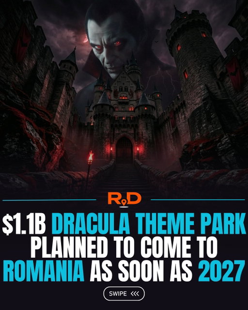 Romania might be getting a massive Dracula-themed park🦇

A billion-dollar project called DraculaLand is planned just outside Bucharest, turning one of the world’s most iconic legends into a full-scale destination. The resort is expected to span over 160 hectares, with six themed lands and more than 40 attractions inspired by Transylvanian folklore and Bram Stoker’s Dracula.

The plans go far beyond a theme park. Think three themed hotels with around 1,200 rooms, a massive water park and thermal spa, a large entertainment arena, and an entire shopping and dining district built around the experience.

If it actually comes together, this would be one of Europe’s most ambitious entertainment projects. But with a billion-dollar budget, a 2027 target, and a project of this scale without ground broken yet, there’s still plenty of skepticism around whether it gets fully built as planned or ever opens at all.

Would you visit a Dracula-themed park in Romania? 🧛🏻‍♂️

Via: DraculaLand